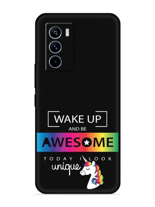 Inspirational Quote Unicorn Embossed Soft Silicone Case for Iqoo 9 Se (5G) Zapvi