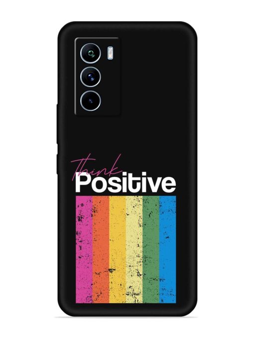 Think Positive Typography Embossed Soft Silicone Case for Iqoo 9 Se (5G) Zapvi