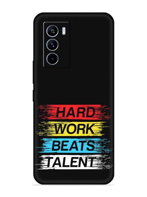 Hard Work Beats Embossed Soft Silicone Case for Iqoo 9 Se (5G) Zapvi