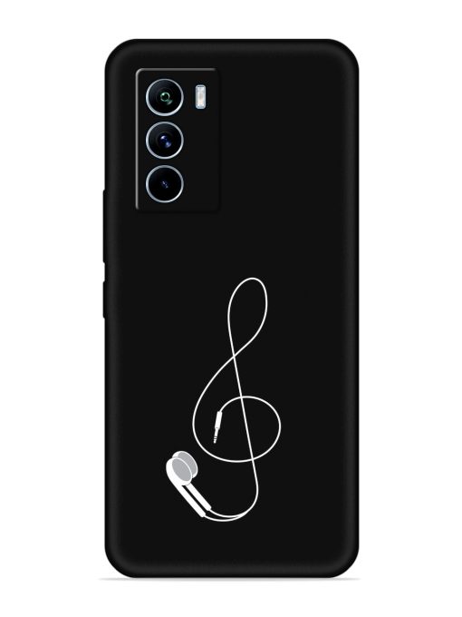 Music Earphone Vector Embossed Soft Silicone Case for Iqoo 9 Se (5G)