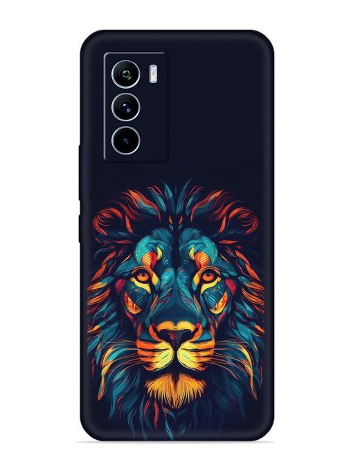 Colorful Lion Embossed Soft Silicone Case for Iqoo 9 Se (5G)