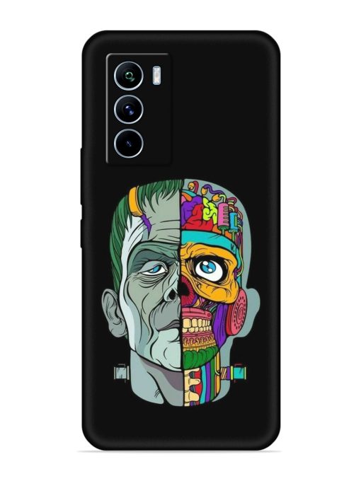 Men Vs Skull Embossed Soft Silicone Case for Iqoo 9 Se (5G) Zapvi