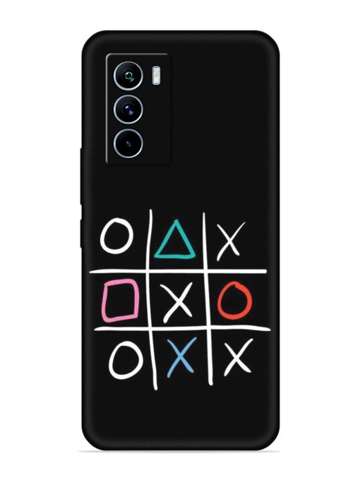 Super Neon Tic-Tac-Toe Embossed Soft Silicone Case for Iqoo 9 Se (5G) Zapvi