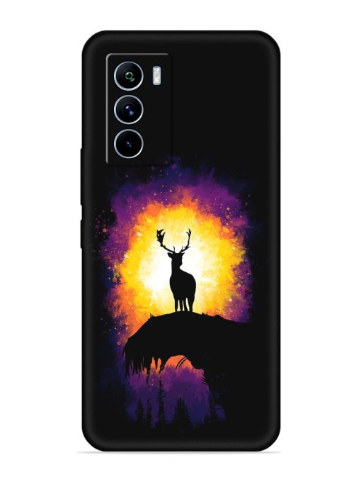 Elk Animal Art Embossed Soft Silicone Case for Iqoo 9 Se (5G)