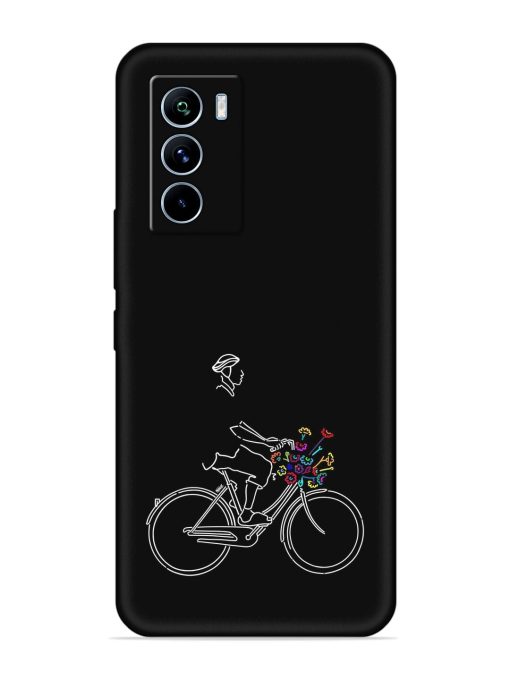 Minimalist Cycle Art Embossed Soft Silicone Case for Iqoo 9 Se (5G)