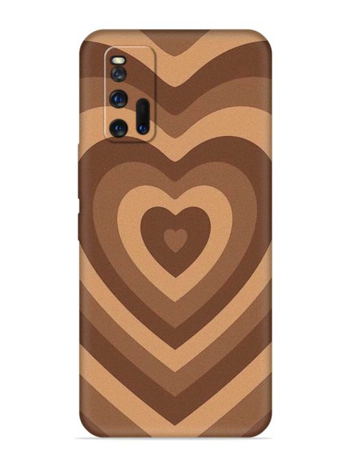 Brown Heart Embossed Soft Silicone Case for Iqoo Neo 3