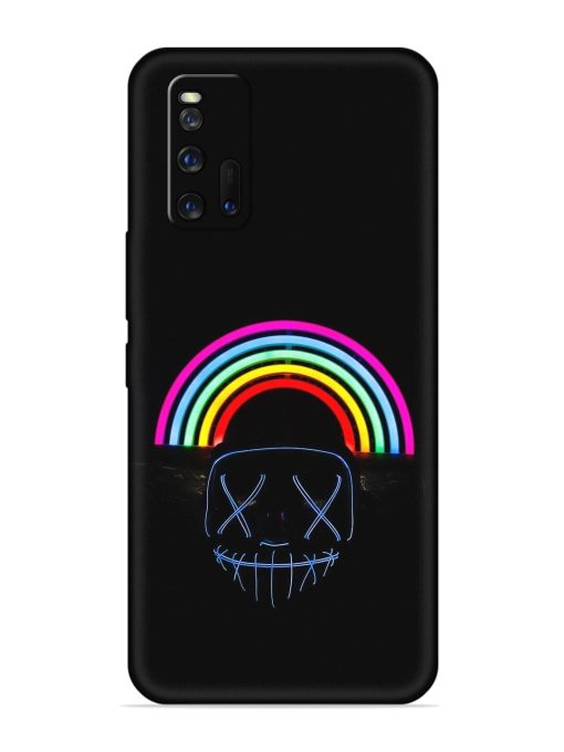 Mask Rainbow Embossed Soft Silicone Case for Iqoo Neo 3