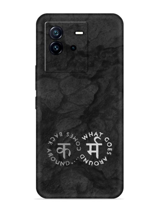 Karma Hindi Word Embossed Soft Silicone Case for Iqoo Neo 6 (5G)