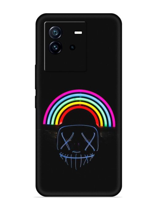 Mask Rainbow Embossed Soft Silicone Case for Iqoo Neo 6 (5G) Zapvi