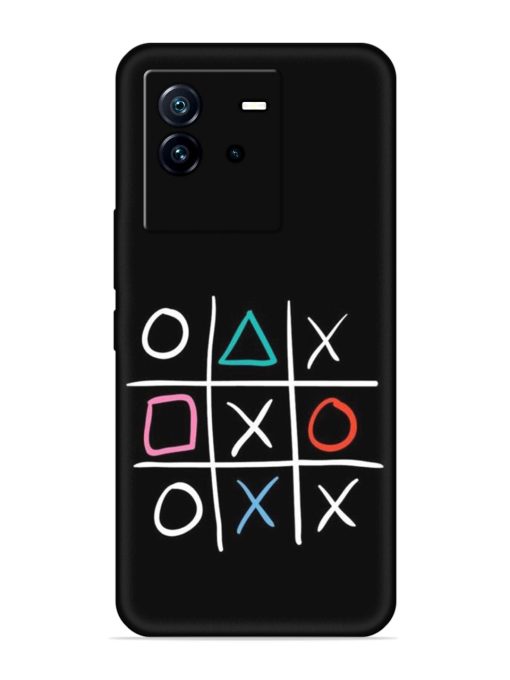 Super Neon Tic-Tac-Toe Embossed Soft Silicone Case for Iqoo Neo 6 (5G) Zapvi