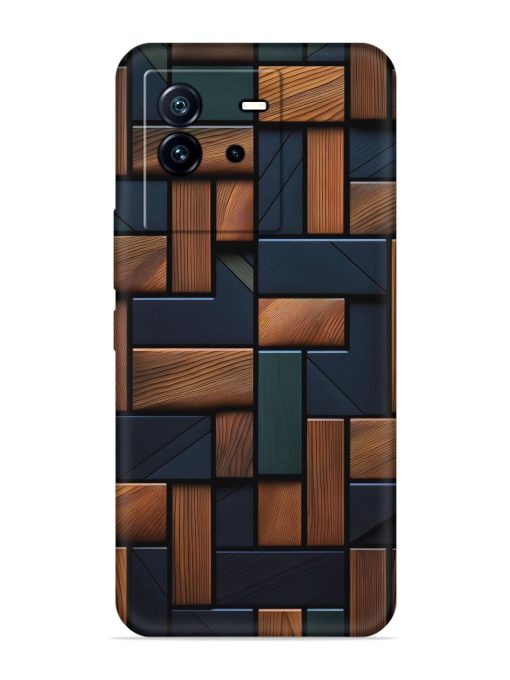 Wooden Background Cubes Embossed Soft Silicone Case for Iqoo Neo 6 (5G) Zapvi