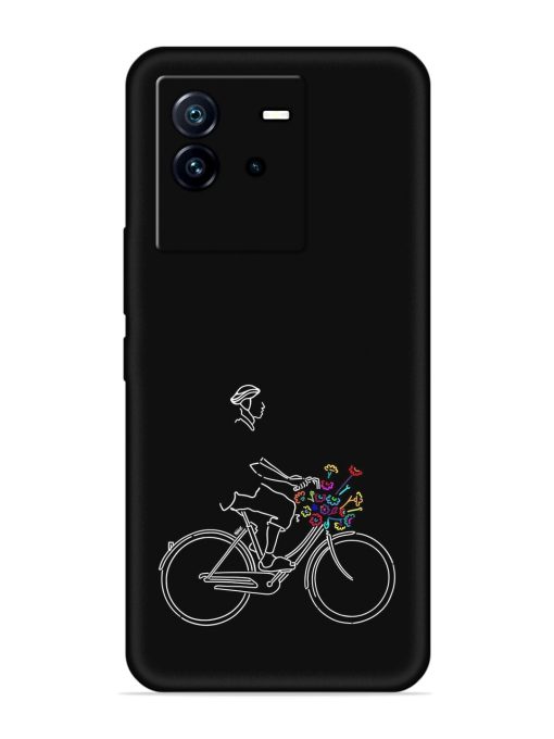 Minimalist Cycle Art Embossed Soft Silicone Case for Iqoo Neo 6 (5G) Zapvi