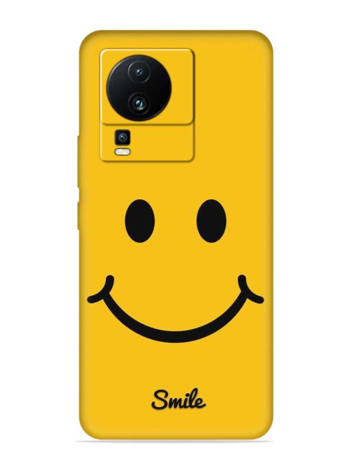 Yellow Smiley Embossed Soft Silicone Case for Iqoo Neo 7 (5G) Zapvi