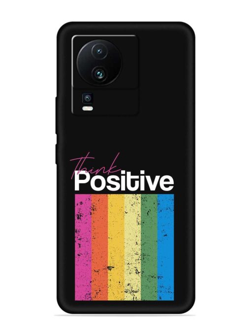 Think Positive Typography Embossed Soft Silicone Case for Iqoo Neo 7 (5G) Zapvi