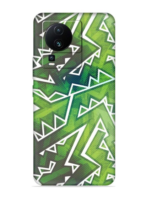 Green Graffiti Seamless Embossed Soft Silicone Case for Iqoo Neo 7 (5G) Zapvi