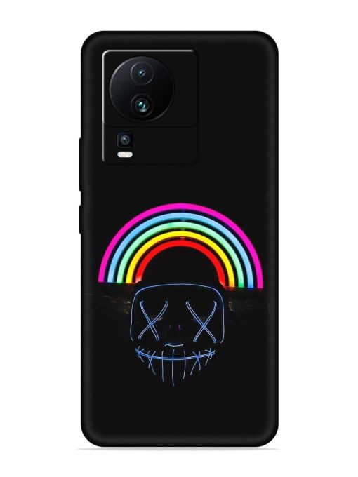 Mask Rainbow Embossed Soft Silicone Case for Iqoo Neo 7 (5G) Zapvi