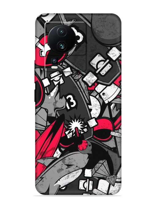 Fictional Doodle Embossed Soft Silicone Case for Iqoo Neo 7 (5G)