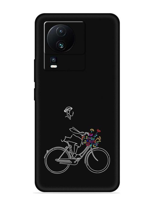 Minimalist Cycle Art Embossed Soft Silicone Case for Iqoo Neo 7 (5G)