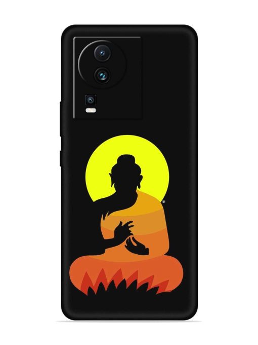 Buddha Art Black Embossed Soft Silicone Case for Iqoo Neo 7 Pro (5G)