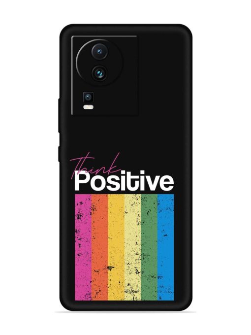 Think Positive Typography Embossed Soft Silicone Case for Iqoo Neo 7 Pro (5G)