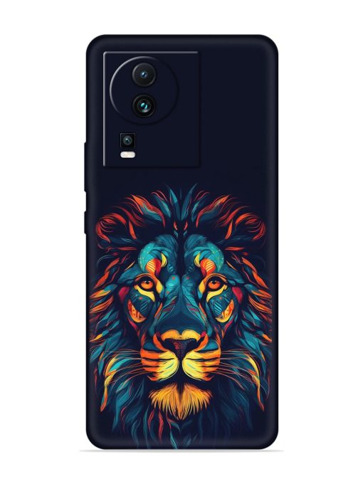 Colorful Lion Embossed Soft Silicone Case for Iqoo Neo 7 Pro (5G)