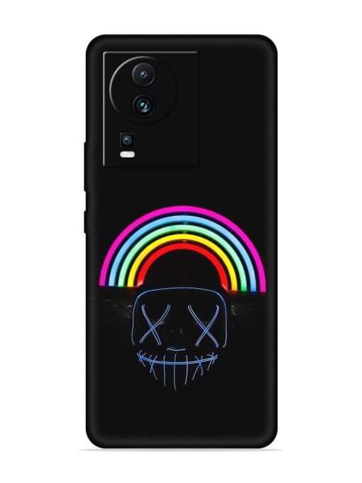 Mask Rainbow Embossed Soft Silicone Case for Iqoo Neo 7 Pro (5G)