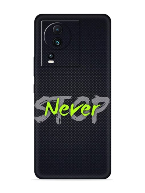 Never Stop Embossed Soft Silicone Case for Iqoo Neo 7 Pro (5G) Zapvi