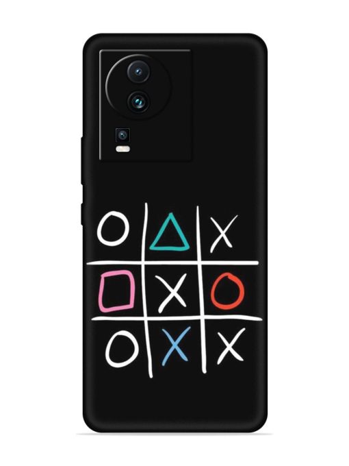 Super Neon Tic-Tac-Toe Embossed Soft Silicone Case for Iqoo Neo 7 Pro (5G) Zapvi