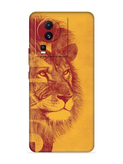 Gold Lion Crown Art Embossed Soft Silicone Case for Iqoo Neo 7 Pro (5G)