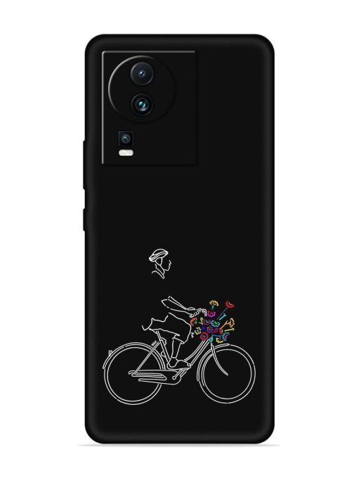 Minimalist Cycle Art Embossed Soft Silicone Case for Iqoo Neo 7 Pro (5G)