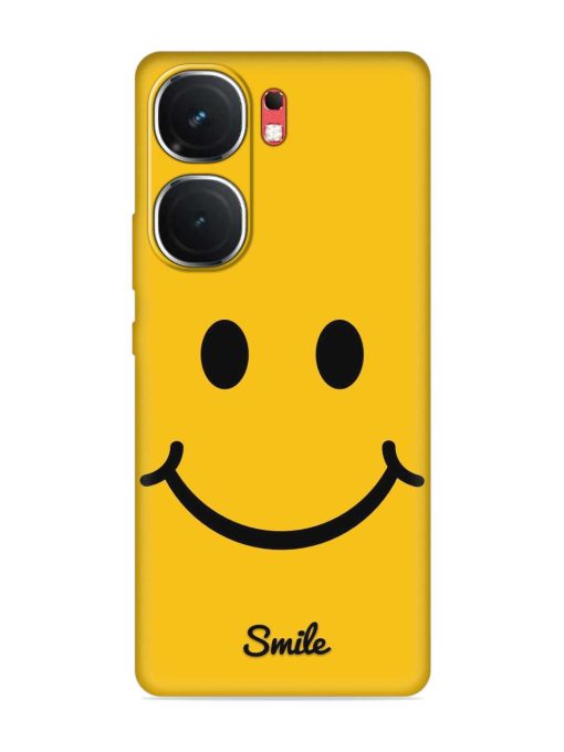 Yellow Smiley Embossed Soft Silicone Case for Iqoo Neo 9 Pro (5G)