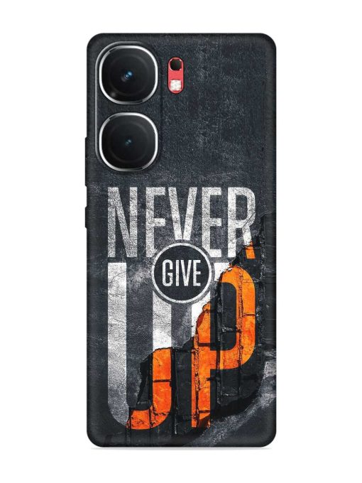 Never Give Up Embossed Soft Silicone Case for Iqoo Neo 9 Pro (5G)