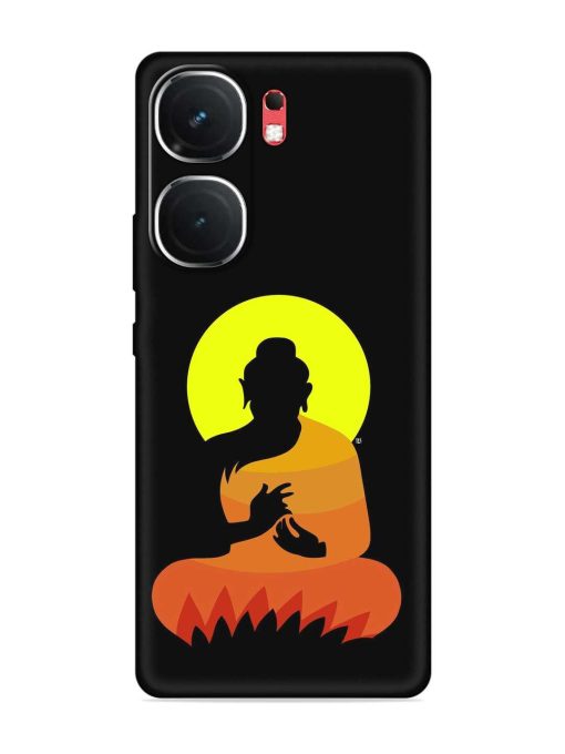 Buddha Art Black Embossed Soft Silicone Case for Iqoo Neo 9 Pro (5G)