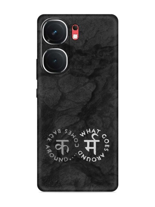 Karma Hindi Word Embossed Soft Silicone Case for Iqoo Neo 9 Pro (5G)