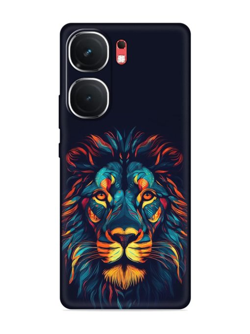 Colorful Lion Embossed Soft Silicone Case for Iqoo Neo 9 Pro (5G)