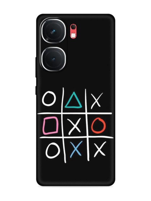 Super Neon Tic-Tac-Toe Embossed Soft Silicone Case for Iqoo Neo 9 Pro (5G) Zapvi