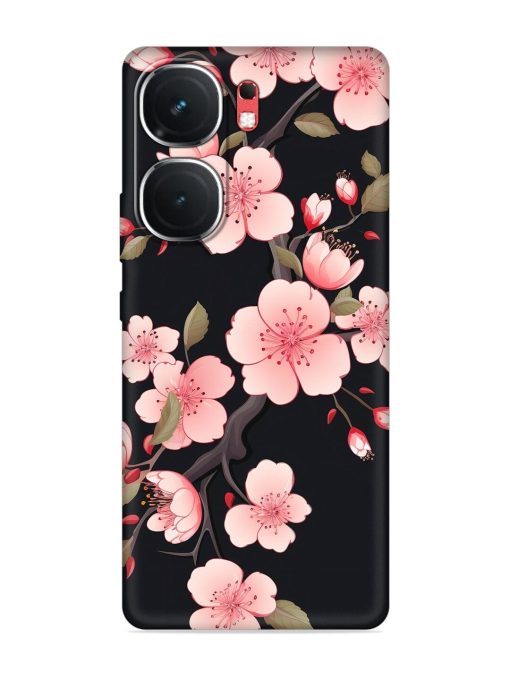 Cherry Blossom Embossed Soft Silicone Case for Iqoo Neo 9 Pro (5G)