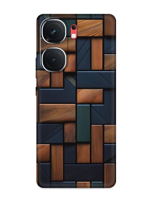 Wooden Background Cubes Embossed Soft Silicone Case for Iqoo Neo 9 Pro (5G) Zapvi