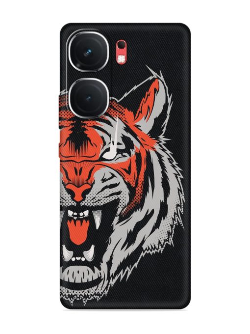 Tiger Aggression Embossed Soft Silicone Case for Iqoo Neo 9 Pro (5G)