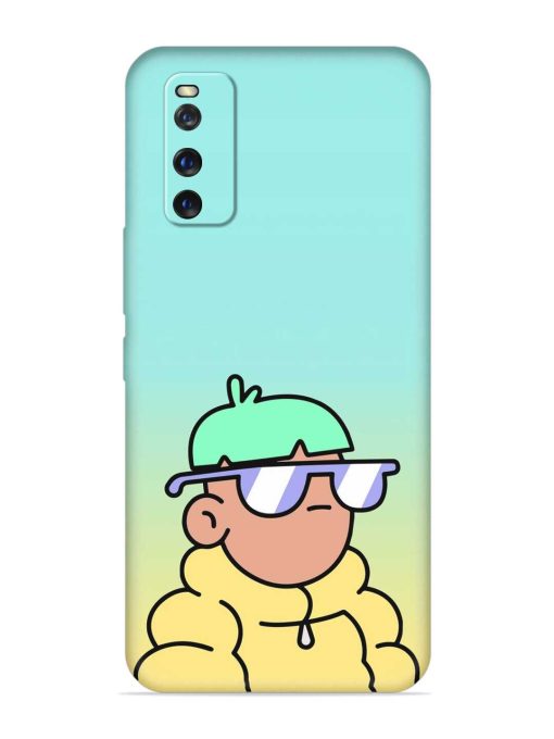 Doodles Cool Character Embossed Soft Silicone Case for Iqoo Z1