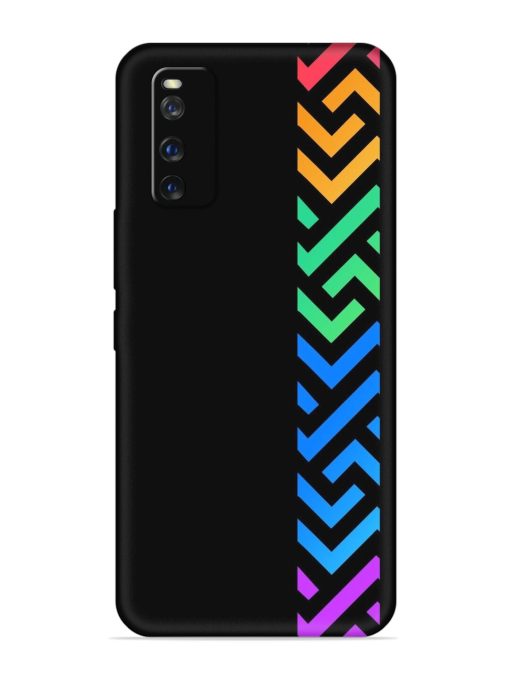 Colorshape Stripes Embossed Soft Silicone Case for Iqoo Z1 Zapvi