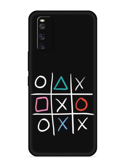 Super Neon Tic-Tac-Toe Embossed Soft Silicone Case for Iqoo Z1