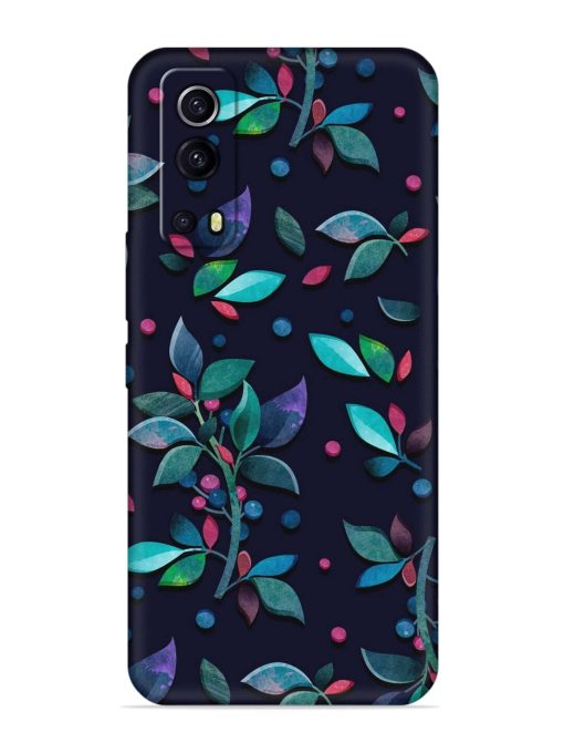 Decorative Watercolor Flower Embossed Soft Silicone Case for Iqoo Z3 (5G) Zapvi