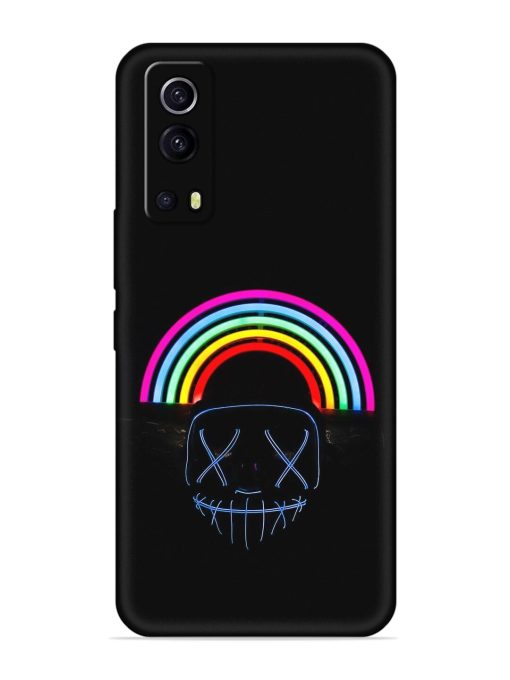 Mask Rainbow Embossed Soft Silicone Case for Iqoo Z3 (5G) Zapvi