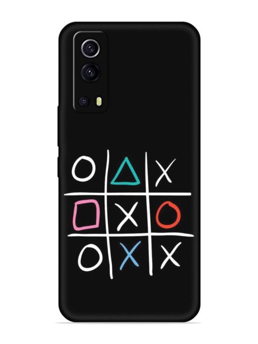 Super Neon Tic-Tac-Toe Embossed Soft Silicone Case for Iqoo Z3 (5G) Zapvi