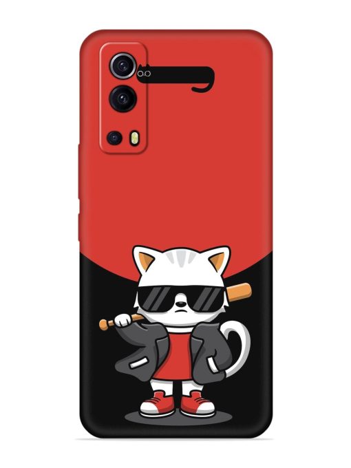 Cool Little Bear Cartoon Embossed Soft Silicone Case for Iqoo Z3 (5G)