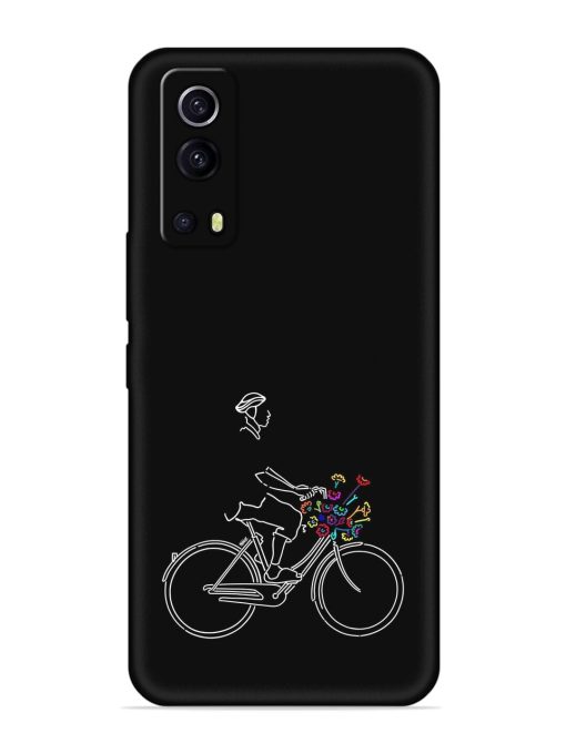 Minimalist Cycle Art Embossed Soft Silicone Case for Iqoo Z3 (5G)