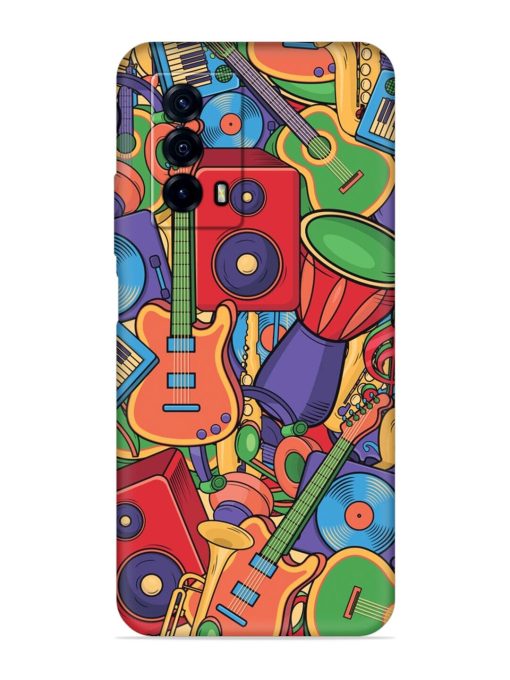 Colorful Music Art Embossed Soft Silicone Case for Iqoo Z5 (5G)