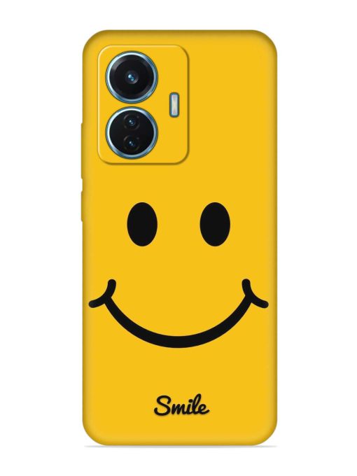 Yellow Smiley Embossed Soft Silicone Case for Iqoo Z6 (44W)