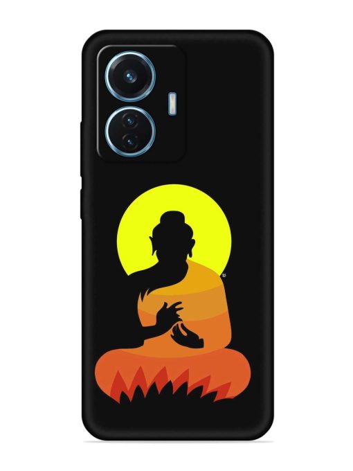 Buddha Art Black Embossed Soft Silicone Case for Iqoo Z6 (44W) Zapvi